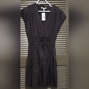 Derek Lam 10 Crosby's Tora cotton poplin dress in black, Size 8,  NWT